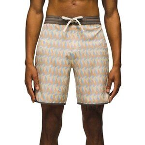 PrAna Swim‎ Mens 33 Aura Glow Retro Geo Swim Boardshorts NWT